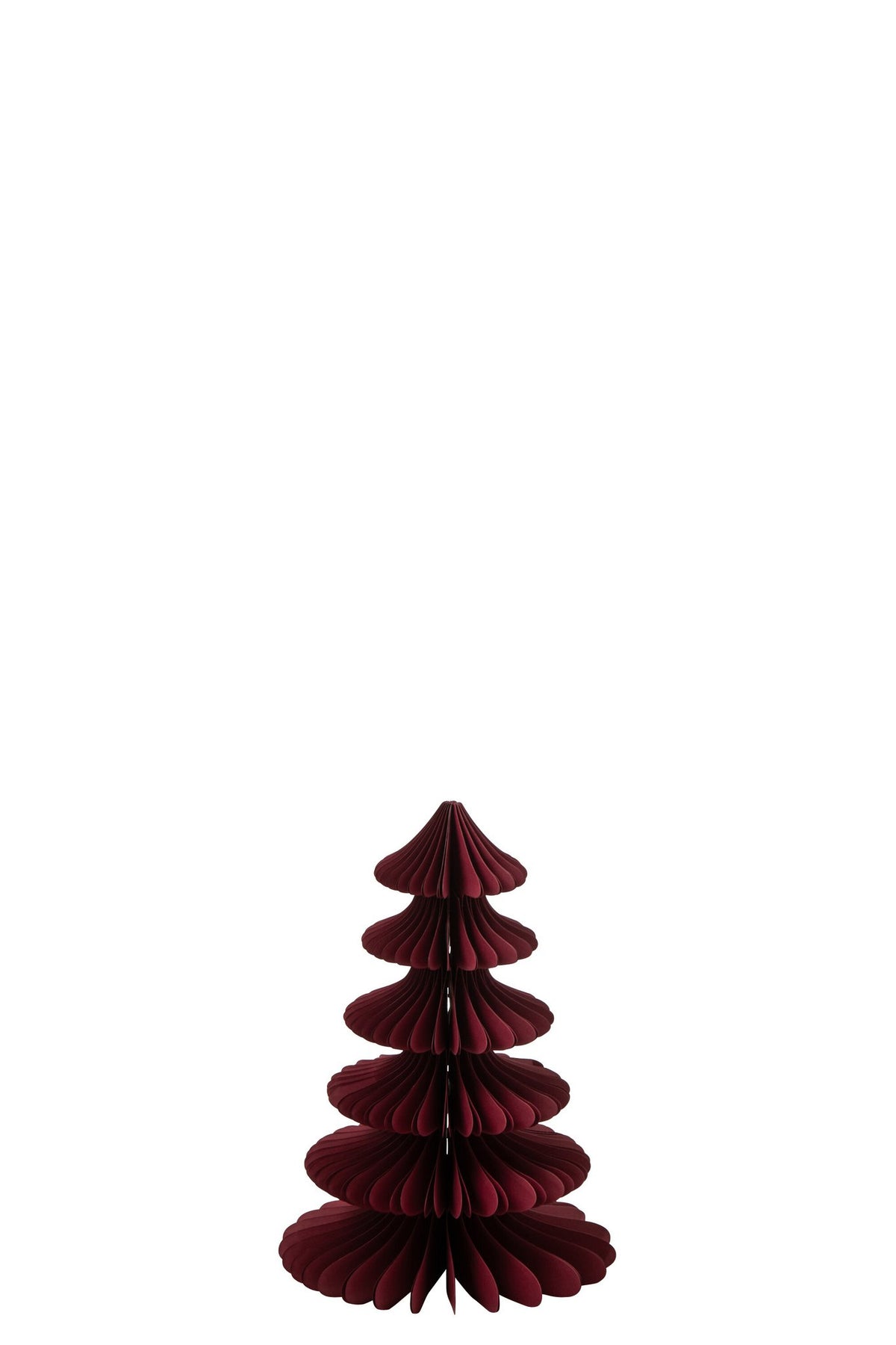J-Line decoratie Boom - papier - bordeaux - small