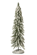 J-Line Kerstboom met sneeuw - PET - donkergroen/wit - large