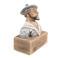 Decoratie Beeld Matroos 19x11x24 cm Blauw Hout