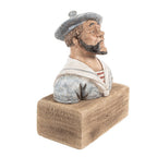 Decoratie Beeld Matroos 19x11x24 cm Blauw Hout