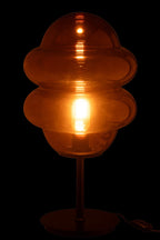 J-Line tafellamp Honinglepel - glas - bruin