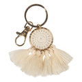 Sleutelhanger 7 cm Beige Synthetisch