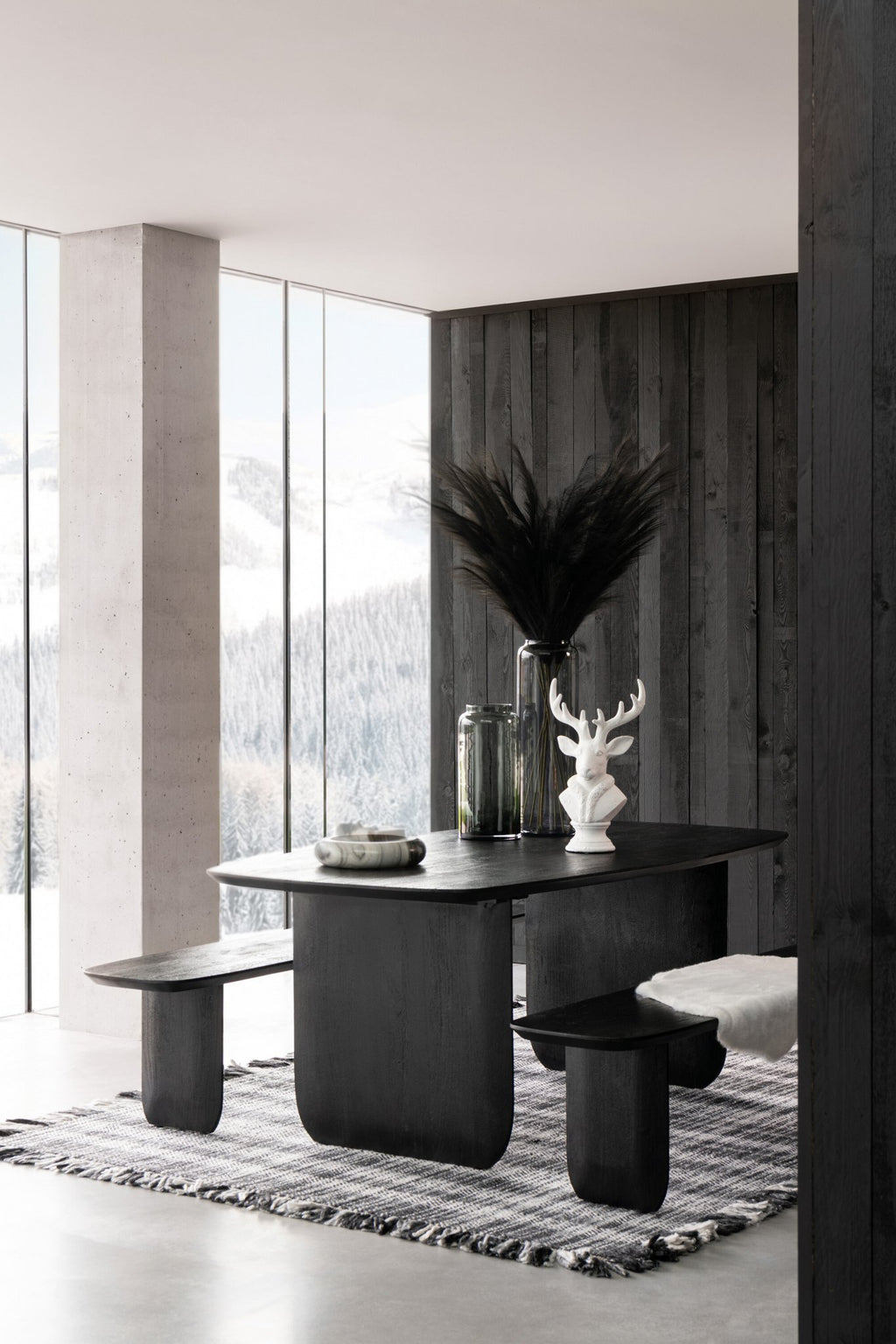 J-Line eettafel - hout - zwart