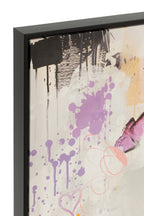 J-Line wanddecoratie Ballerina - canvas - mix
