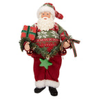 Kerstdecoratie Beeld Kerstman 16x11x27 cm Rood Kunststof