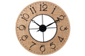 J-Line klok Sodi - hout - naturel/zwart - Ø 60 cm