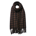 Wintersjaal Dames 70x180 cm Bruin Polyester Ruit Sjaal