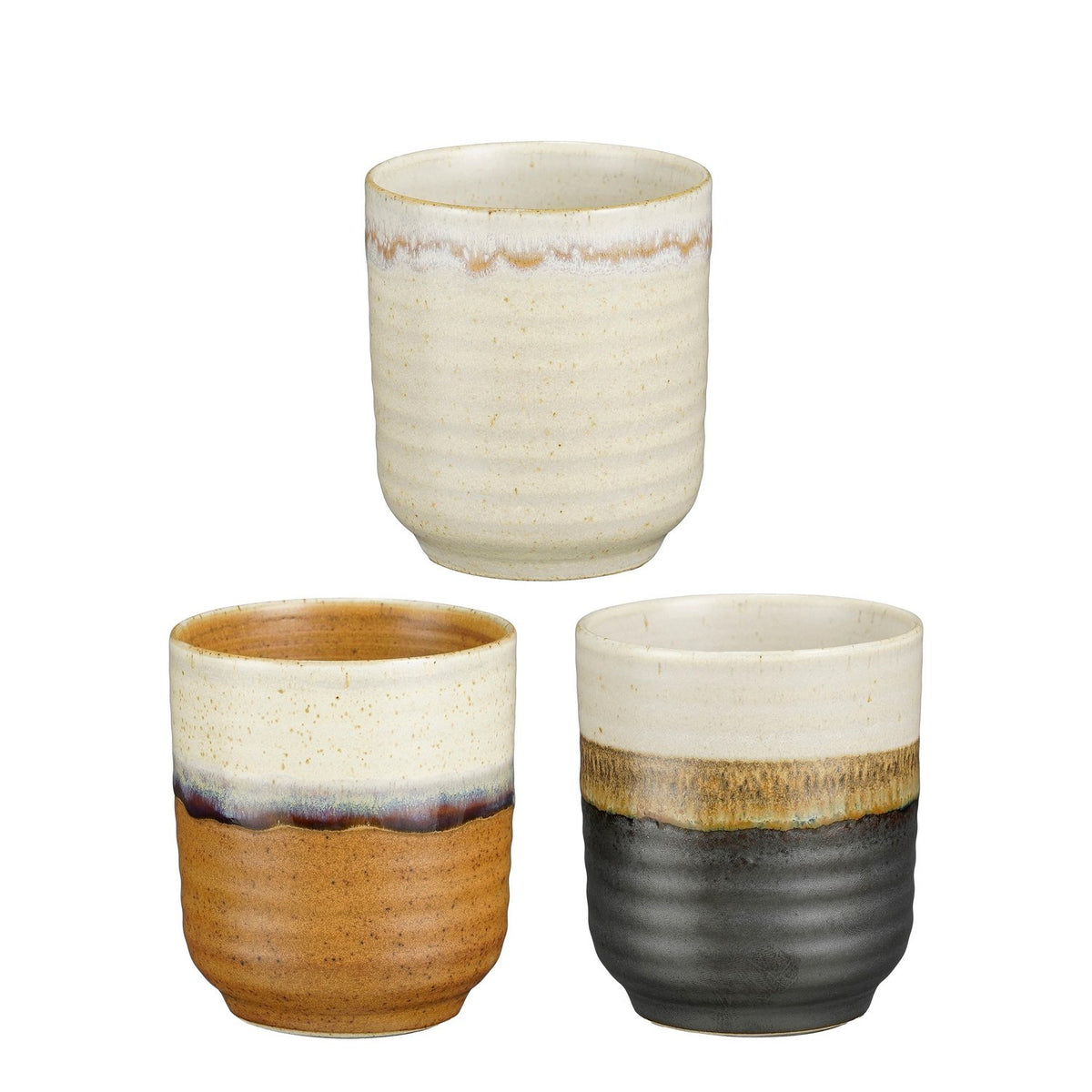 Ethan beker terra off white zwart 3 assorti