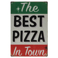 De beste pizza van de stad Retro Wandbord 30x20