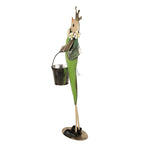 Decoratie Beeld Vogel 83 cm Groen Metaal