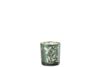 J-Line windlicht Blaadjes - glas - groen/goud - small