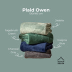 Dutch Decor Owen - Plaid 130x160 cm - Jadeiet - groen