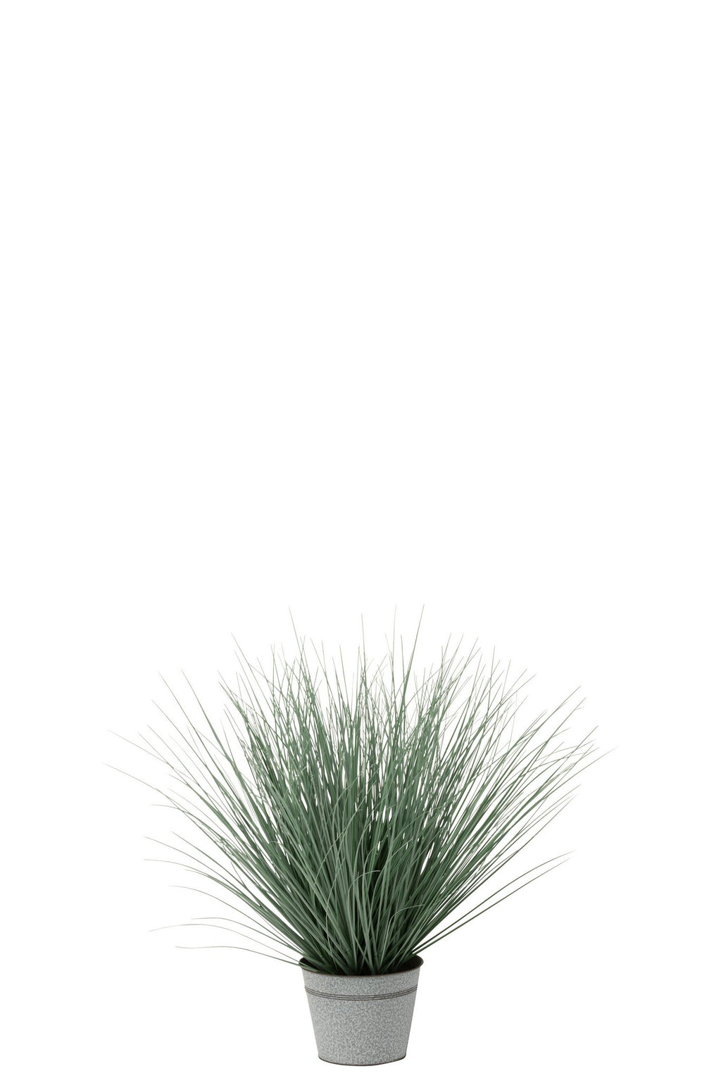 J-Line grassen In Pot - metaal/kunststof - blauw/groen - medium