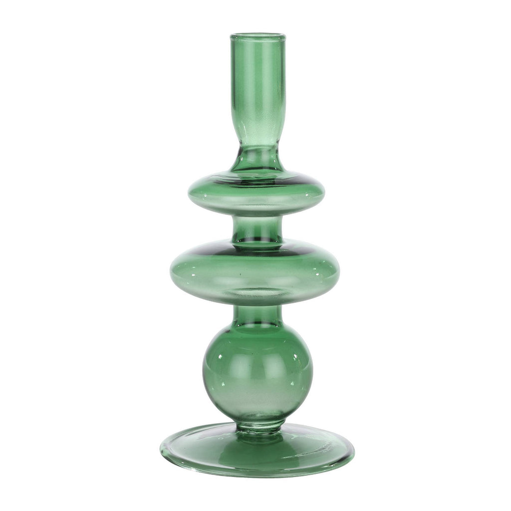 Candlestick Molume Green 9x19,5 cm