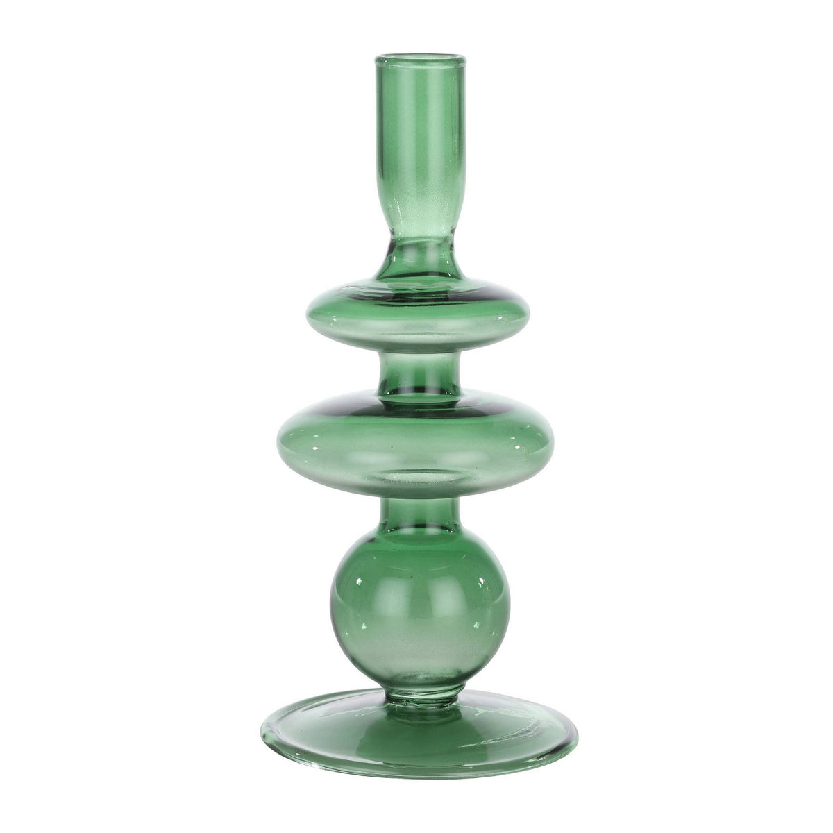 Candlestick Molume Green 9x19,5 cm