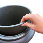 Plantenpot - SALE! Hobro S black - korting reeds in prijs verwerkt. OP = OP