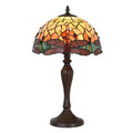 Tiffany Tafellamp Libelle Ø 30x53 cm Geel Glas Tiffany Bureaulamp