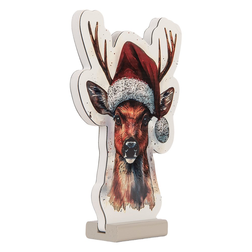 Kerst Infinity Spiegel Lamp Hert 16x5x25 cm Bruin Kunststof