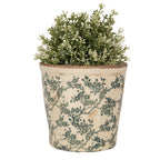 Bloempot Ø 17x16 cm Beige Keramiek Bloemen