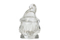 J-Line Decoratieve pot met kerstman - glas - transparant