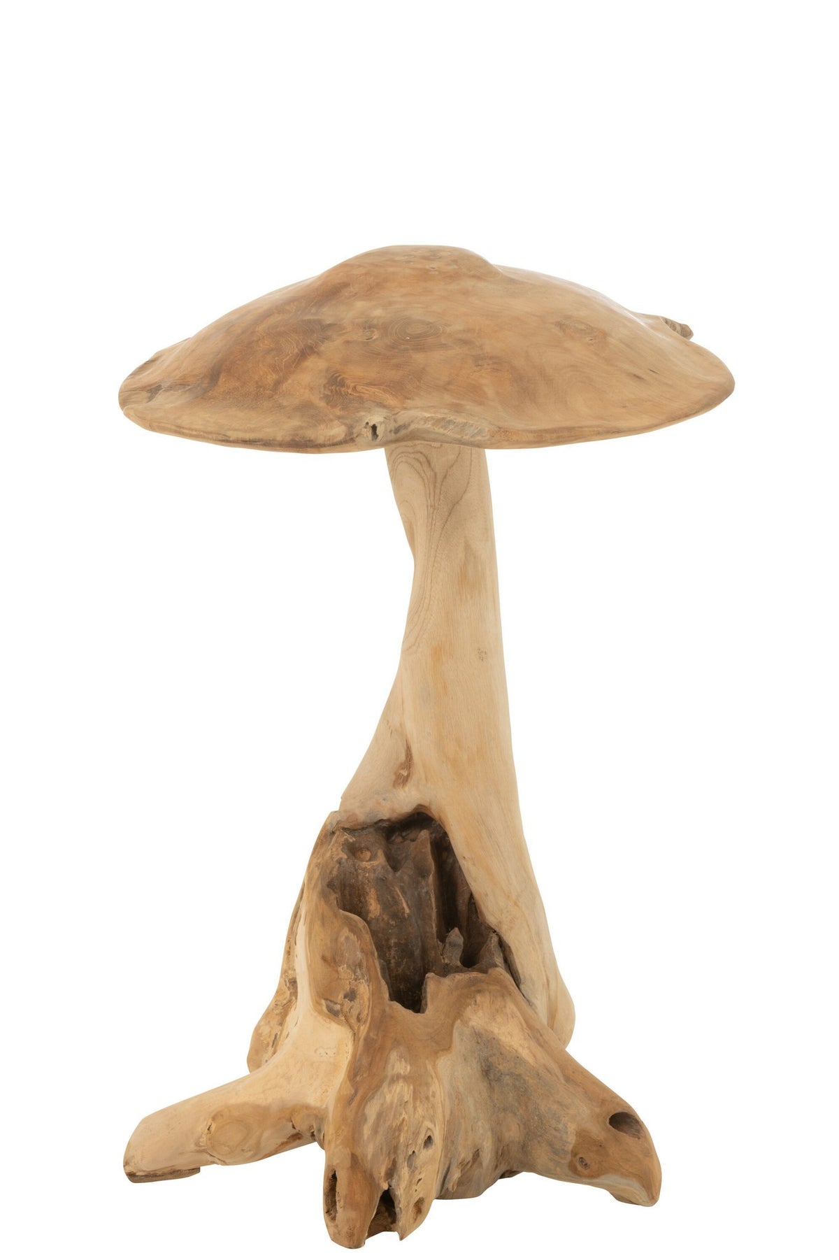 J-Line decoratie Paddenstoel - hout - naturel - large