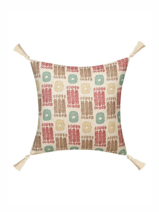 Set van 2 - Set kussenslopen met kleurblokken – woondecoratietextiel – mix van polylinnen