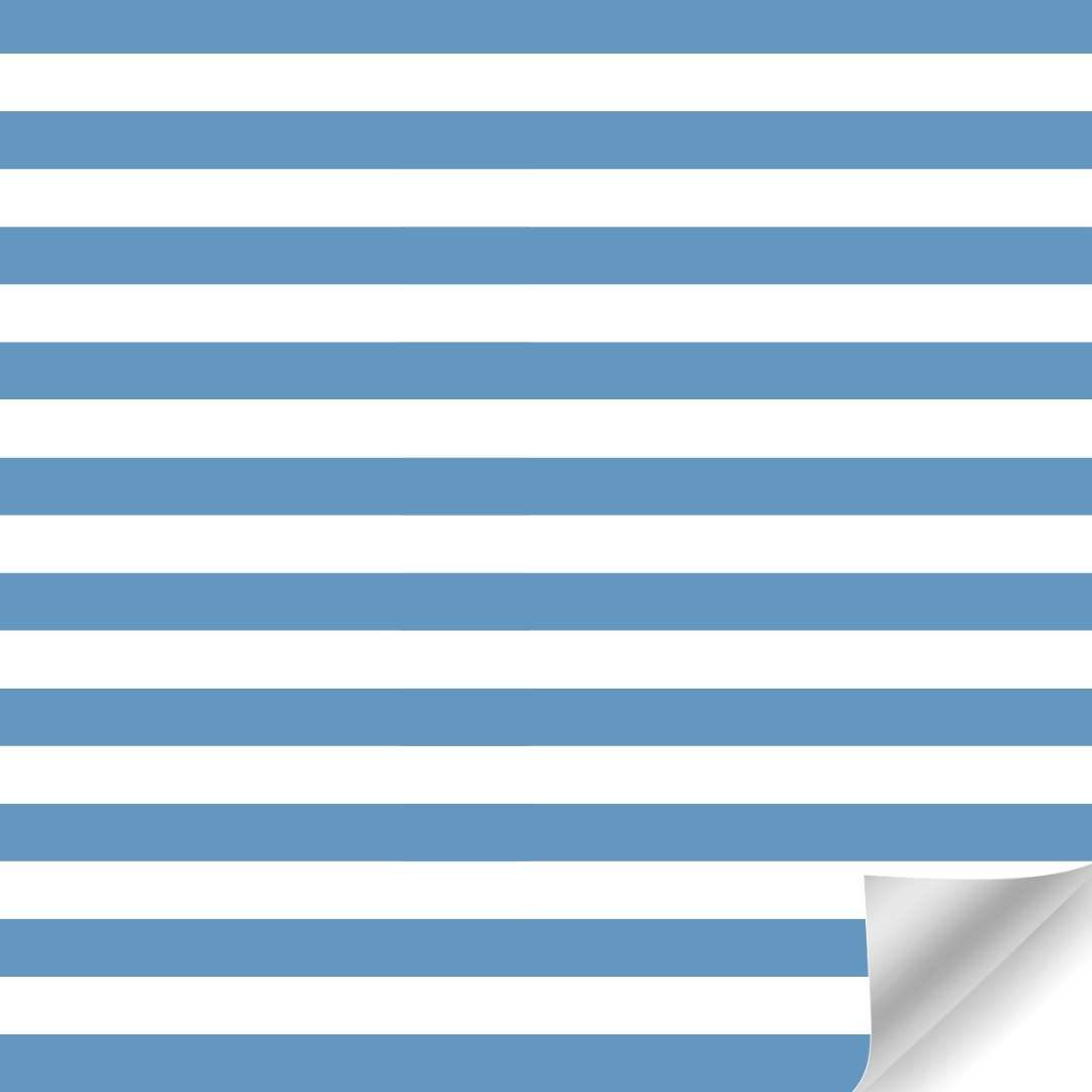 Papierrol – Streep Blauw – 50cm x 100m