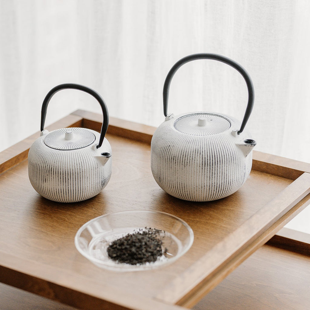 Theepot 35cl lijnen wit Sencha