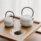 Theepot 35cl lijnen wit Sencha