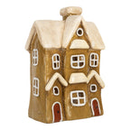 Waxinelichthouder Huis 23x15x33 cm Bruin Keramiek