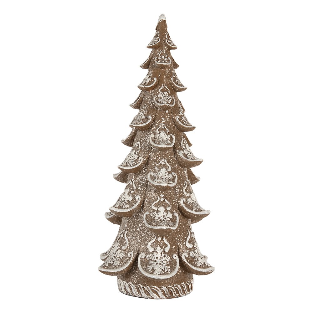 Decoratie Kerstboom 19x19x40 cm Bruin Kunststof