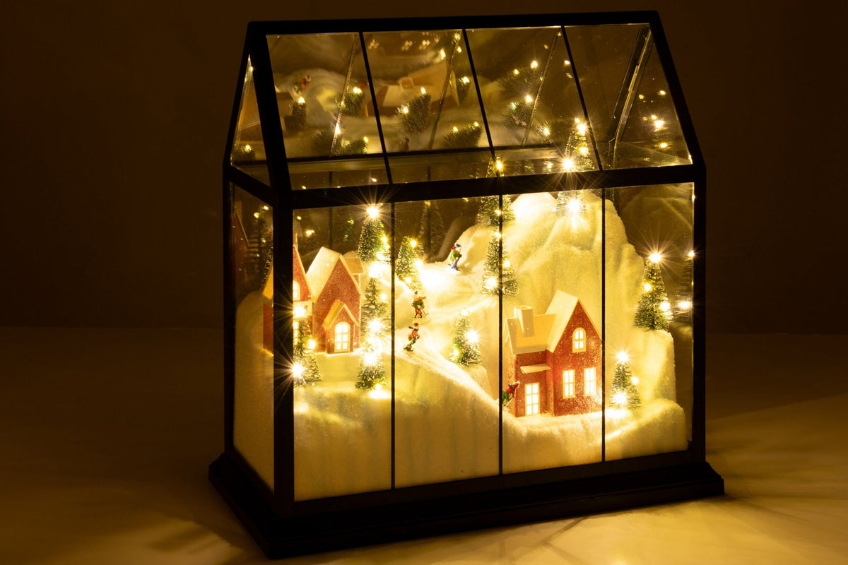 J-Line Ledkerstdorp - glas/synthetisch - multikleur - large