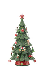 J-Line decoratie Kerstboom Ornamenten - polyresin - mix - S - LED