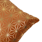 Kussen fluweel roestprint ijskristal goud 30 x 50 cm