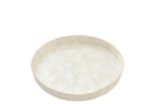 J-Line decoratie plateau Schelp - polyresin - wit - S