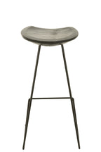J-Line Barstoel Teak Hout/Ijzer Zwart