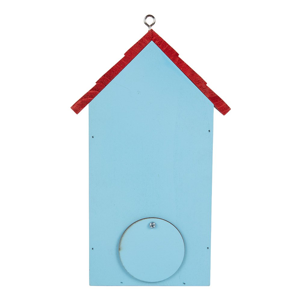 Vogelhuis 15x10x22 cm Blauw Hout