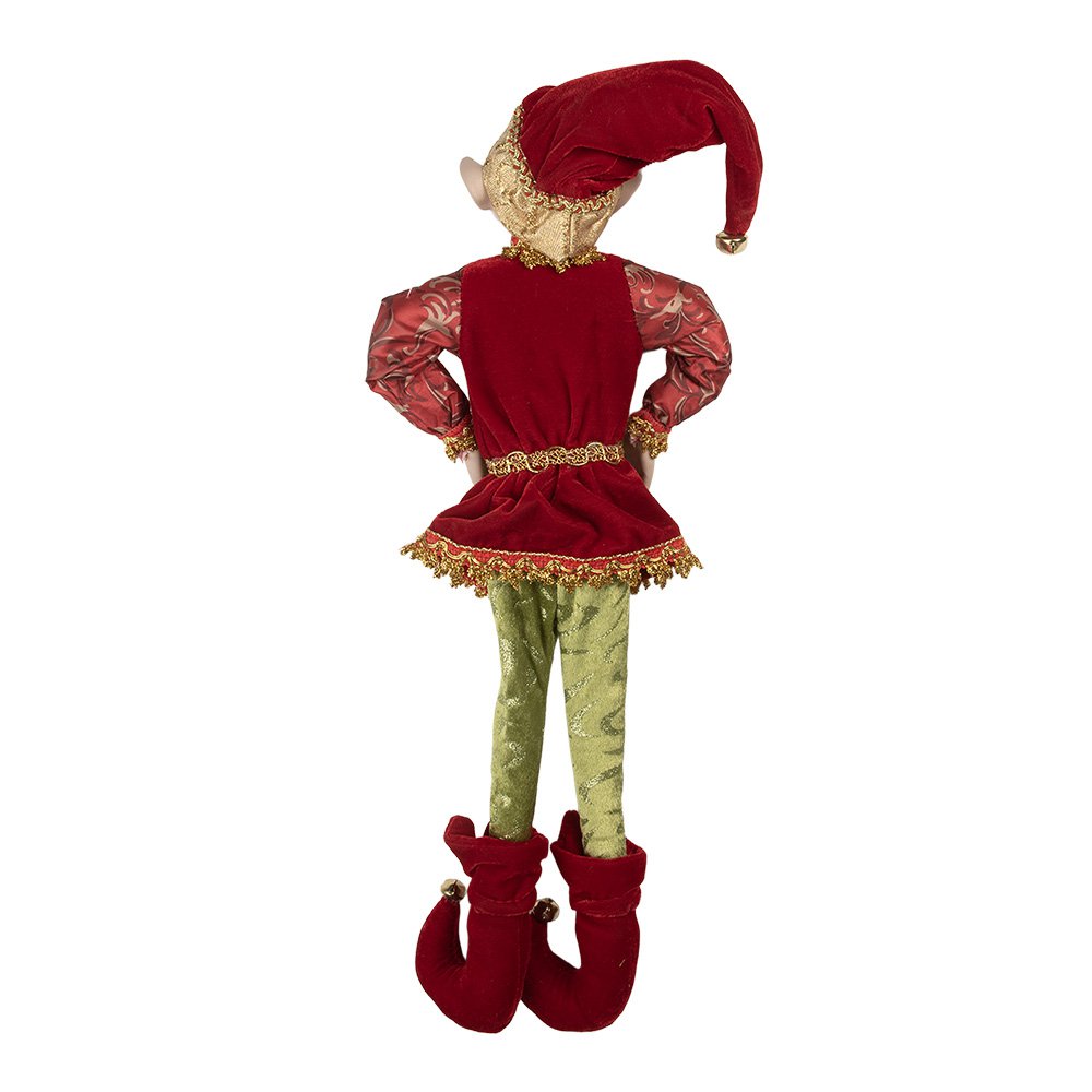 Decoratie Elf 10x6x46 cm Rood Synthetisch