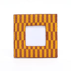 Fotolijst - Rustiek Bruin Met Kralen - 4x4 Inch