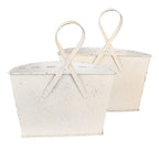 Planthouder beige ijzer hangpot