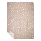 Plaid hartjes all over beige 130x180cm