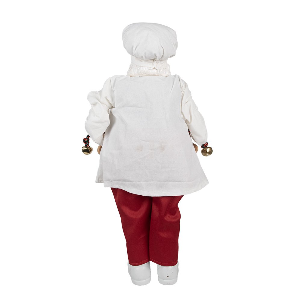 Kerstdecoratie Beeld Kerstman 50 cm Wit Rood Kunststof