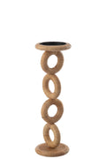 J-Line kaarshouder Ring - hout - naturel - L