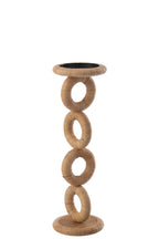 J-Line kaarshouder Ring - hout - naturel - L