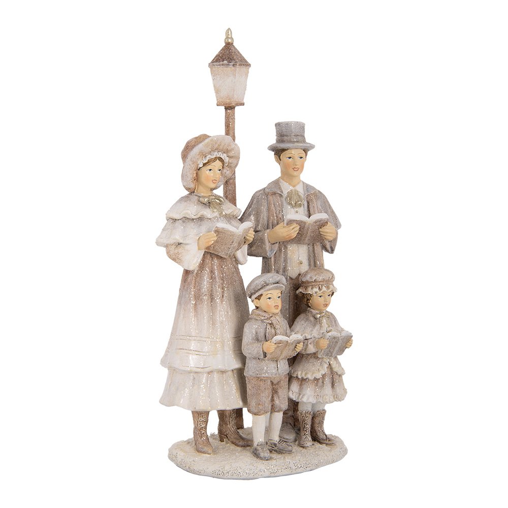 Kerstdecoratie Beeld 15x11x30 cm Beige Kunststof