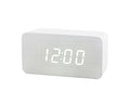 Houten Wekker Middel Wit