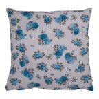 Kussen Twee Bloemen 45x45 Turkoois