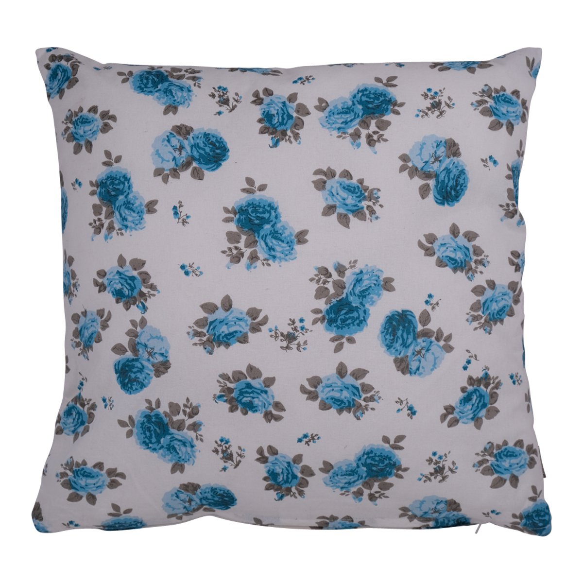 Kussen Twee Bloemen 45x45 Turkoois