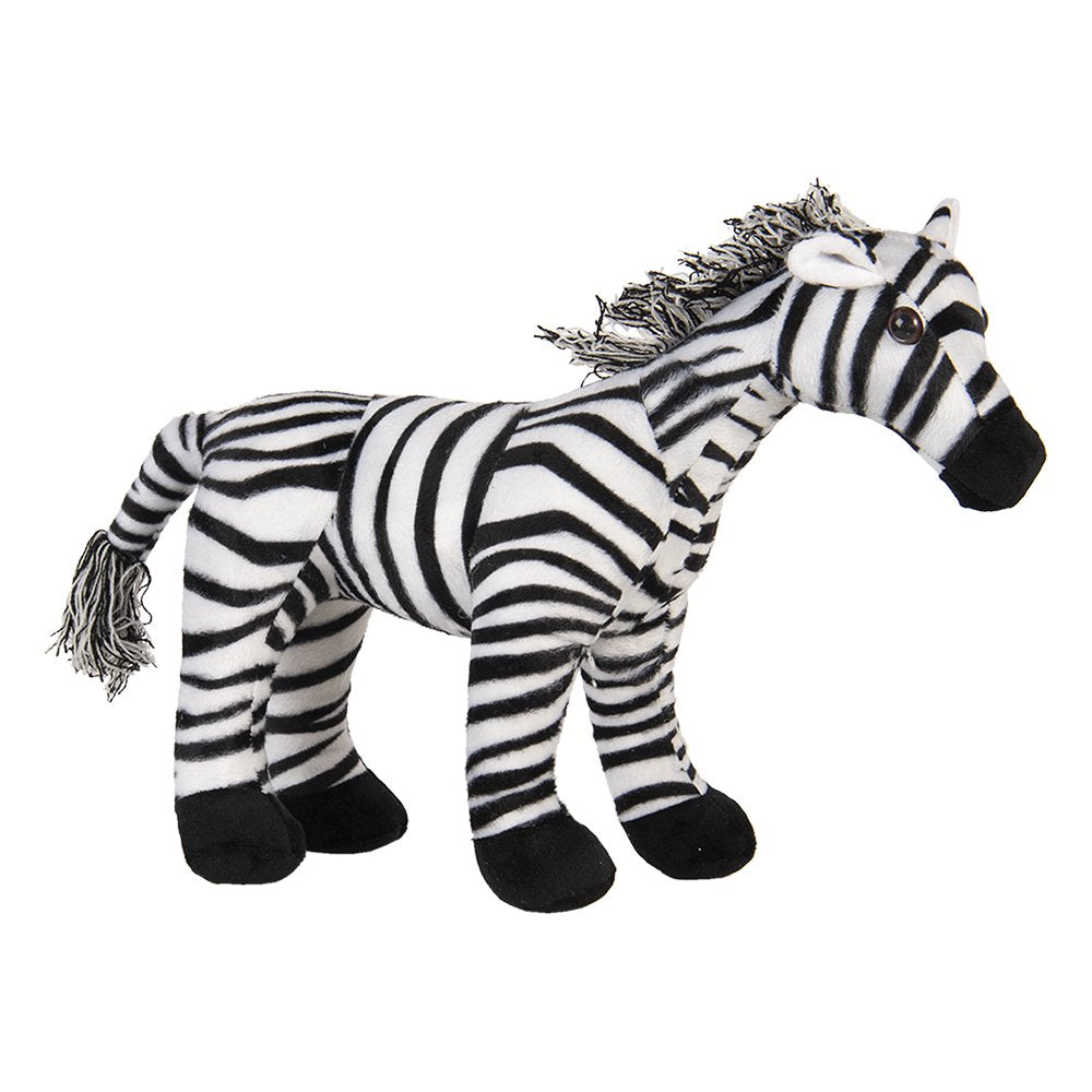 Deurstopper Zebra 37x13x30 cm Zwart Wit Polyester Deurklem