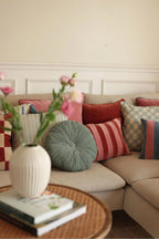 Kussenhoes | Holly Rhubarb gestreepte langwerpige kussenhoes van Sanctuary Living